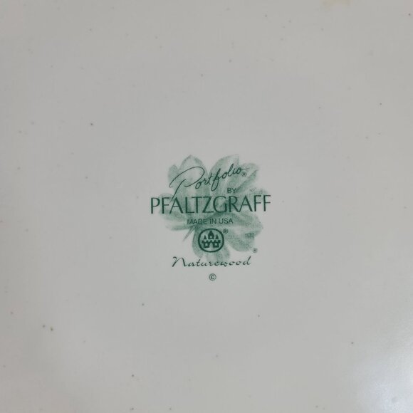 Pfaltzgraff Naturewood Oval Serving Platter Stoneware 14.5" Vintage Made in USA - Picture 6 of 9